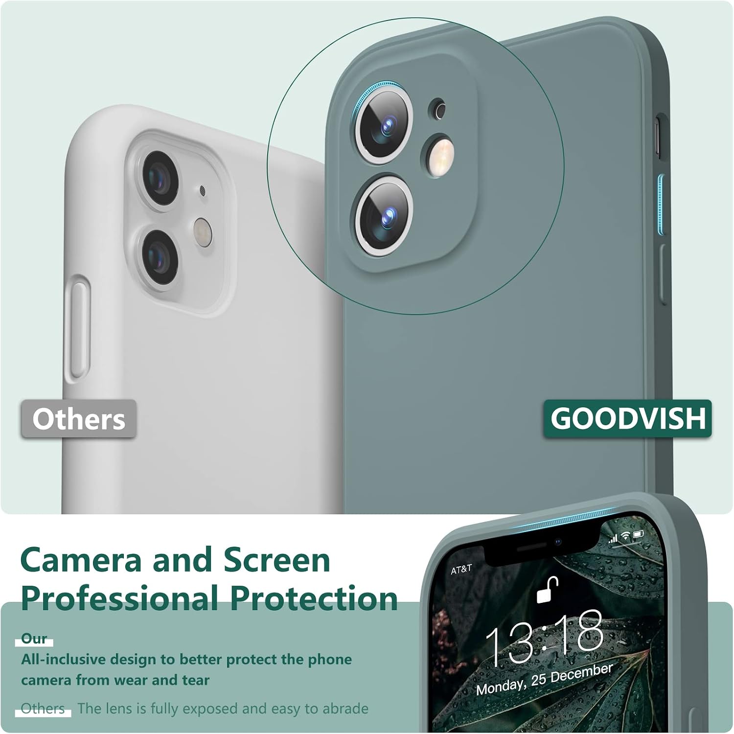 Detalle de GOODVISH Funda iPhone 11 Silicona Líquida 6,1