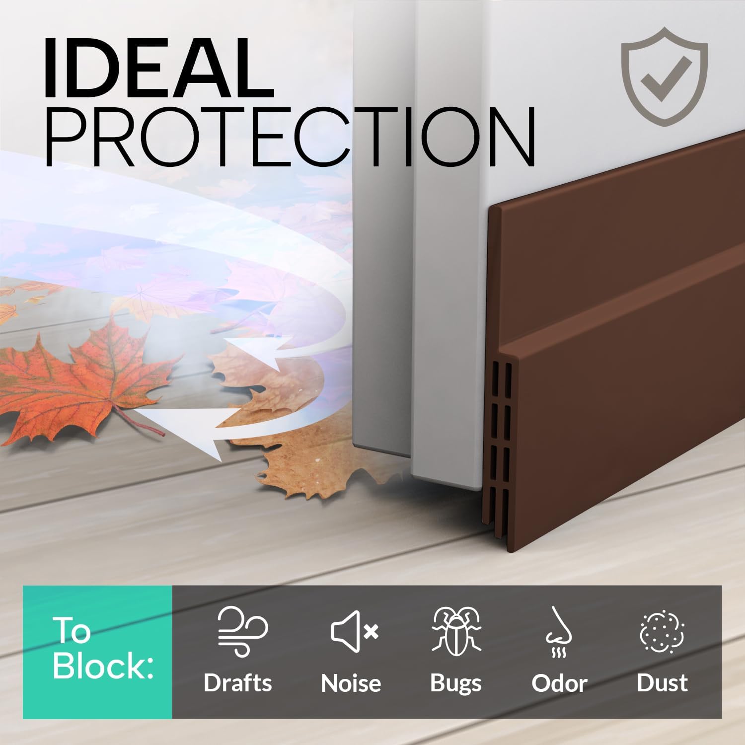 Thumbnail 2 de Vellure 5x Premium Door Draft Excluder Strip – Quick Fit Door Seal for Energy Saving
