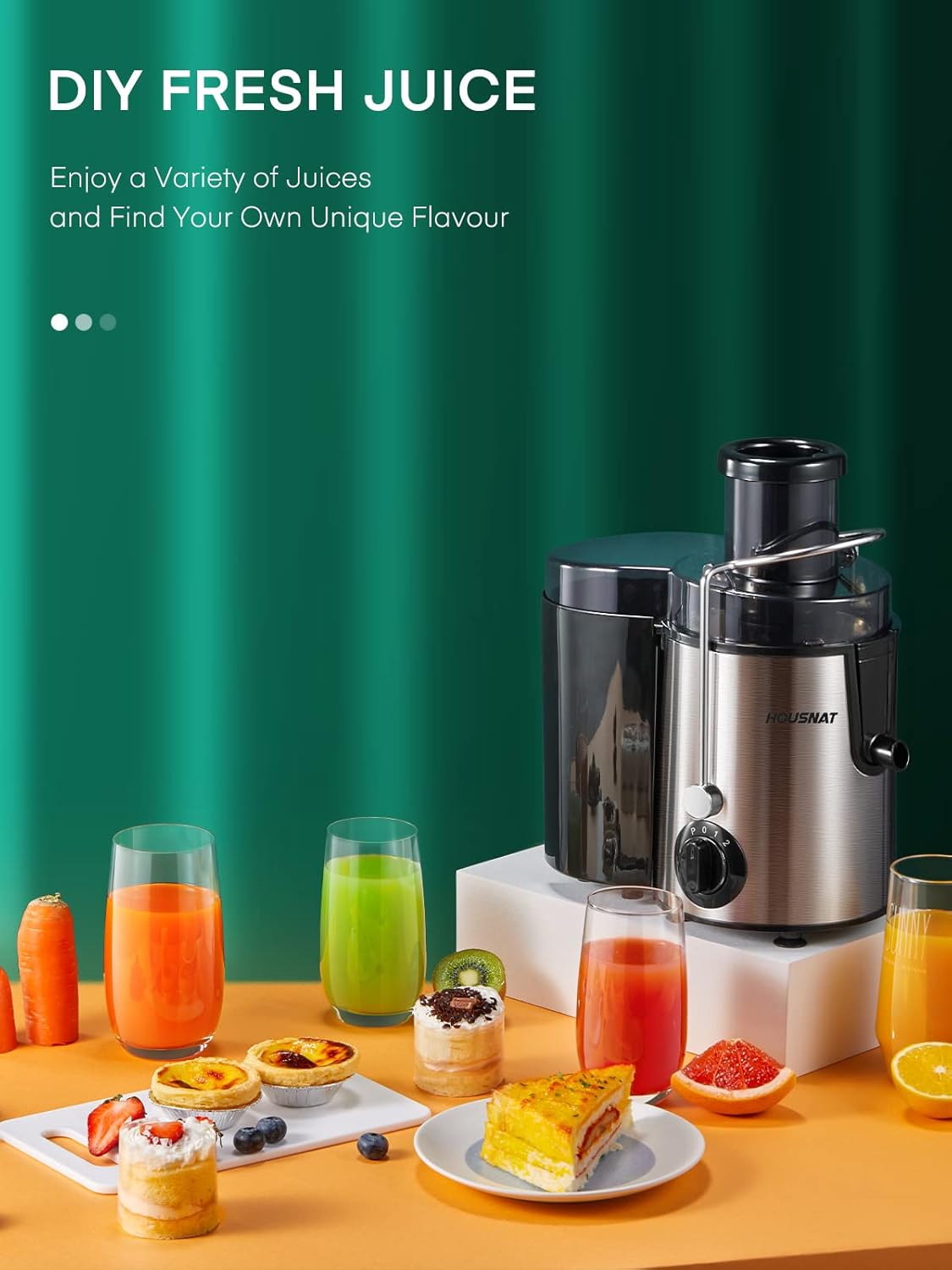 Detalle 2 de HOUSNAT Centrifugal Juicer 800W 🥤
