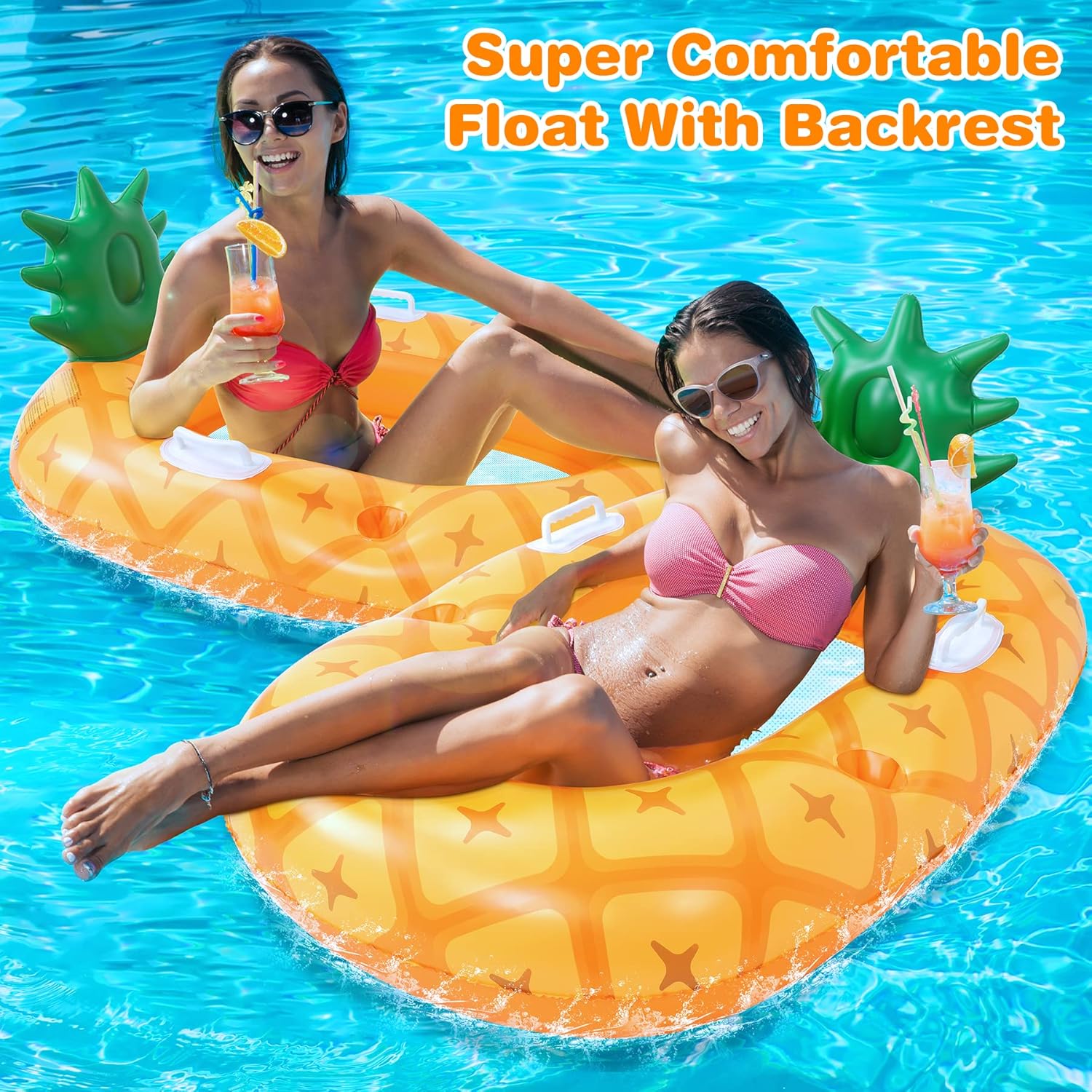 Detalle 2 de COOLJOYA Flottant Hamac Gonflable – chaise longue piscine et plage en PVC sûr et léger