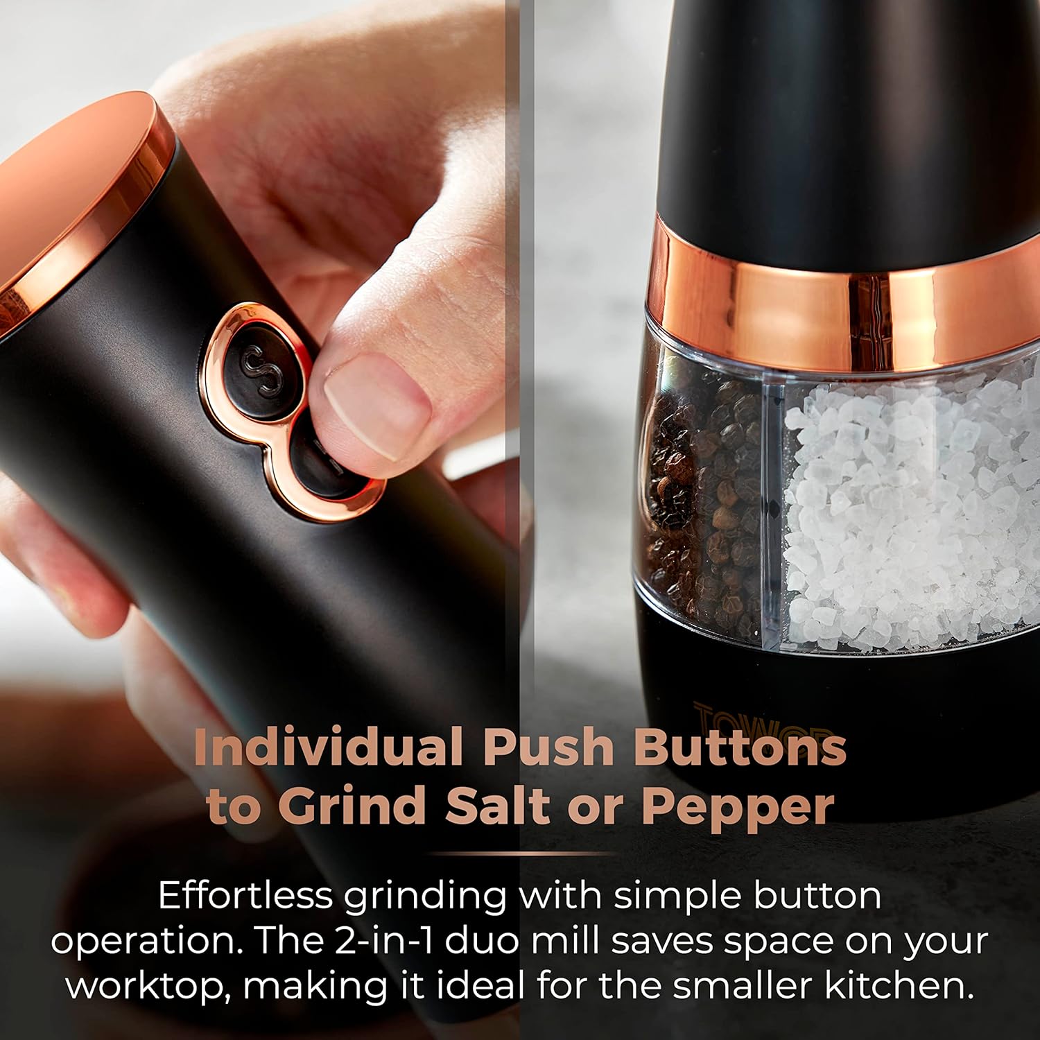 Thumbnail 4 de Tower Electric Salt and Pepper Mills
