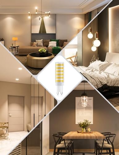 Detalle 2 de TASMOR Lampadine LED G9 7W: luce calda stabile, facile sostituzione e risparmio energetico