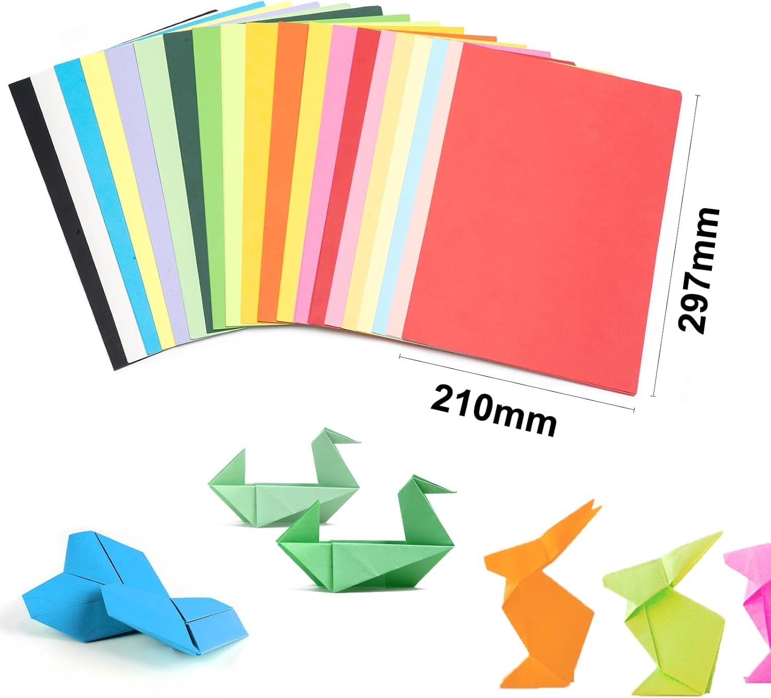 Thumbnail 6 de Carehabi Papier coloré A4 – 20 couleurs, 180 g/m², feuilles pour imprimantes et loisirs créatifs (80 feuilles)