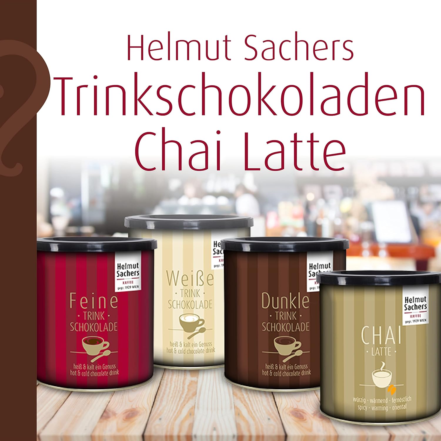 Thumbnail 6 de Helmut Sachers Kaffee Dunkle Trinkschokolade 38,9% Kakaoanteil, 500 g – cremig und vielseitig
