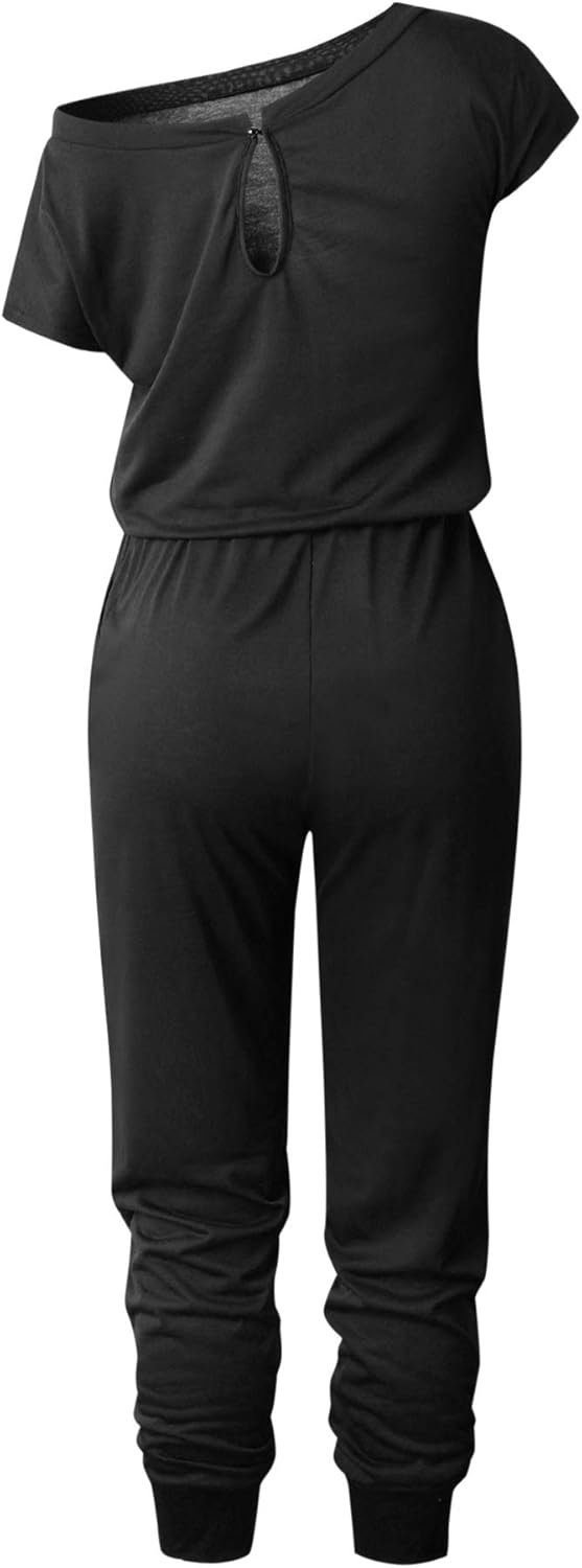 Thumbnail 2 de iChunhua Women Summer Off One Shoulder Jumpsuit with Pockets