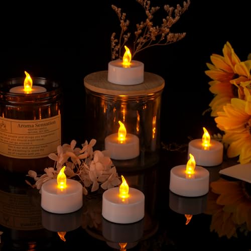 Thumbnail 1 de YONGHAOYANG Bougies chauffe-plat LED Lot de 24 – Flamme réaliste, sans feu, Piles CR2032 incluses