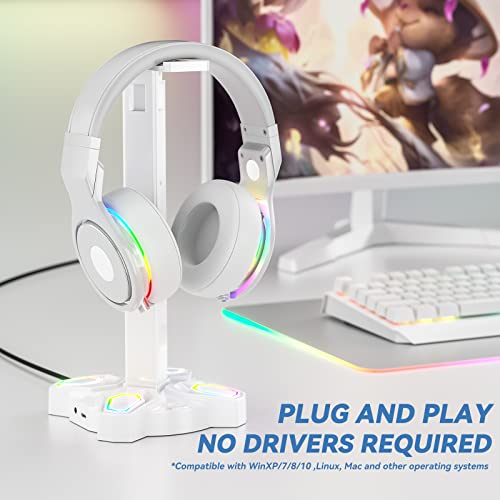 Detalle de KDD Soporte gaming de auriculares con USB