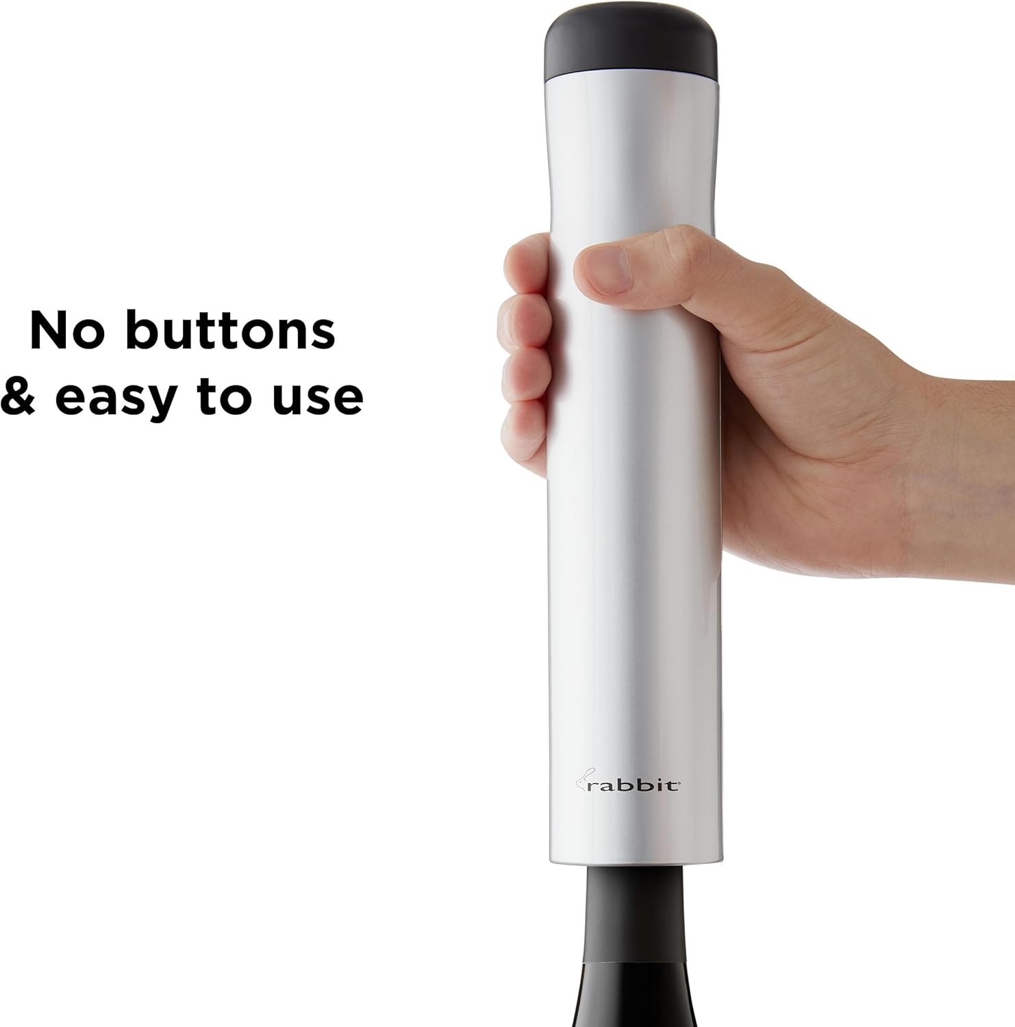 Detalle de Rabbit Automatic Electric Corkscrew (Hands-Free) with Foil Cutter, Rechargeable Cordless Wine Opener