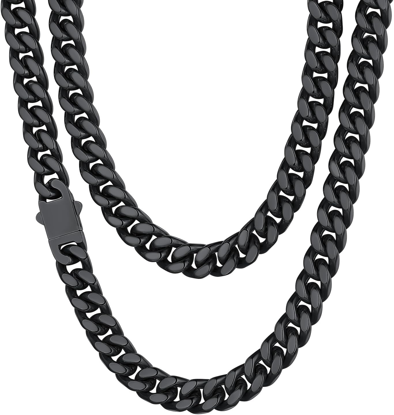 Detalle de ChainsHouse Panzerkette Miami – 5/7/9/12 mm, Edelstahl 316L, 66 cm, silber/gold/schwarz