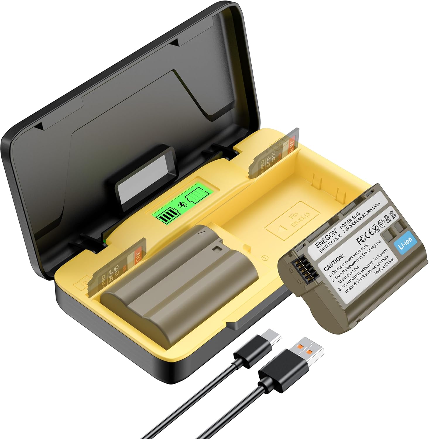 ENEGON EN-EL15 Caricabatterie 3000mAh