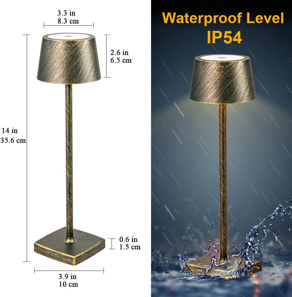Thumbnail 6 de Seihoae Cordless Table Lamp with 6000mAh Battery – Bronze