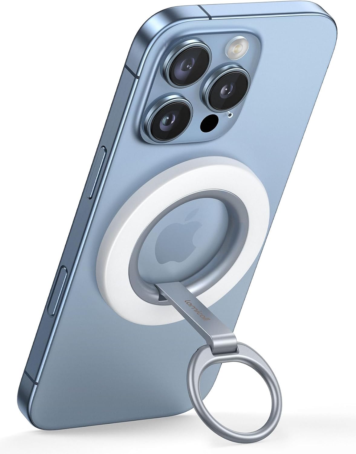 Detalle de Lamicall STRR05-WH Magnetic Phone Ring Stand, Dual-Hinge, 360° Rotation