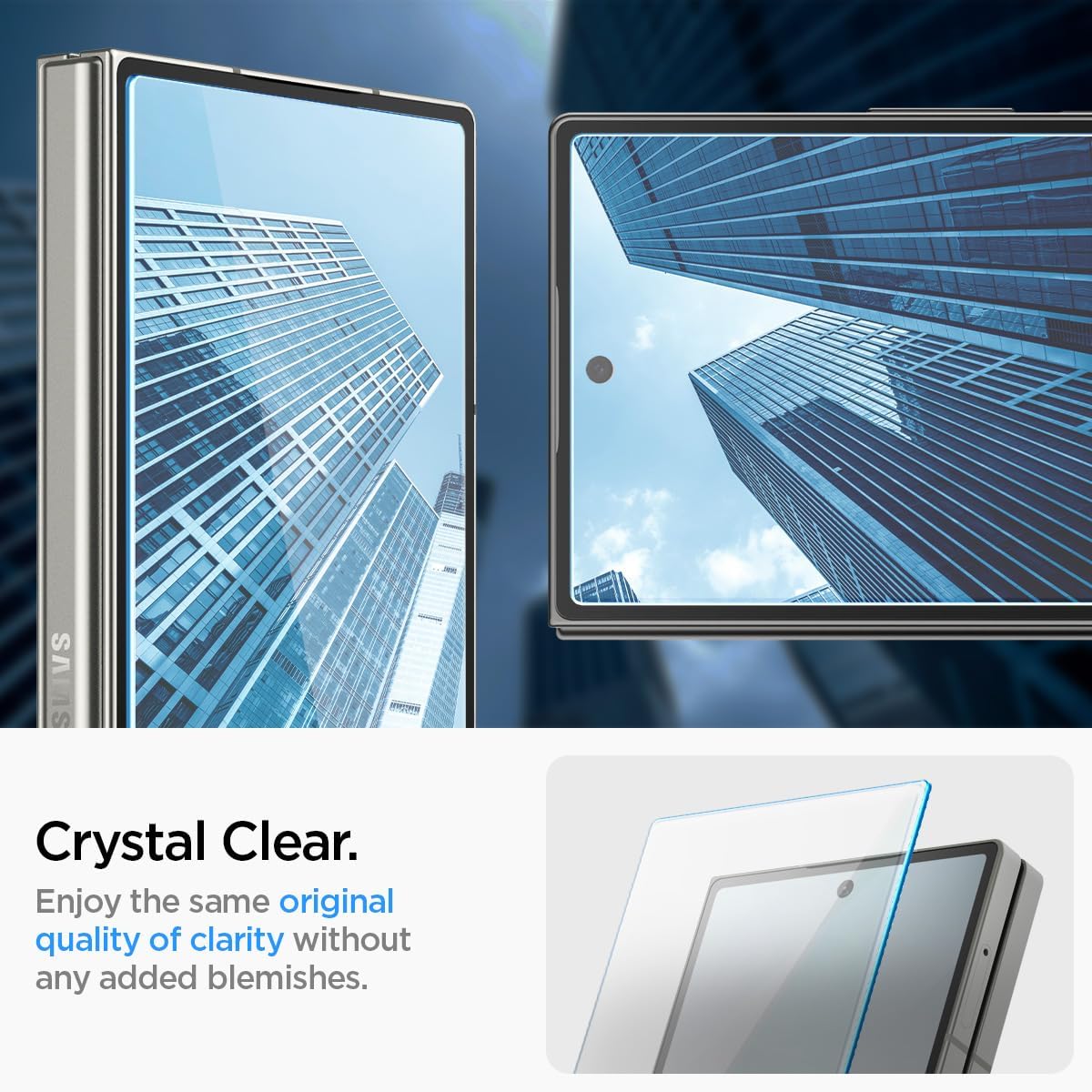 Thumbnail 4 de Spigen Glas.tR EZ Fit pour Samsung Galaxy Z Fold 6 – 2 verres trempés (dureté 9H) avec kit d’installation