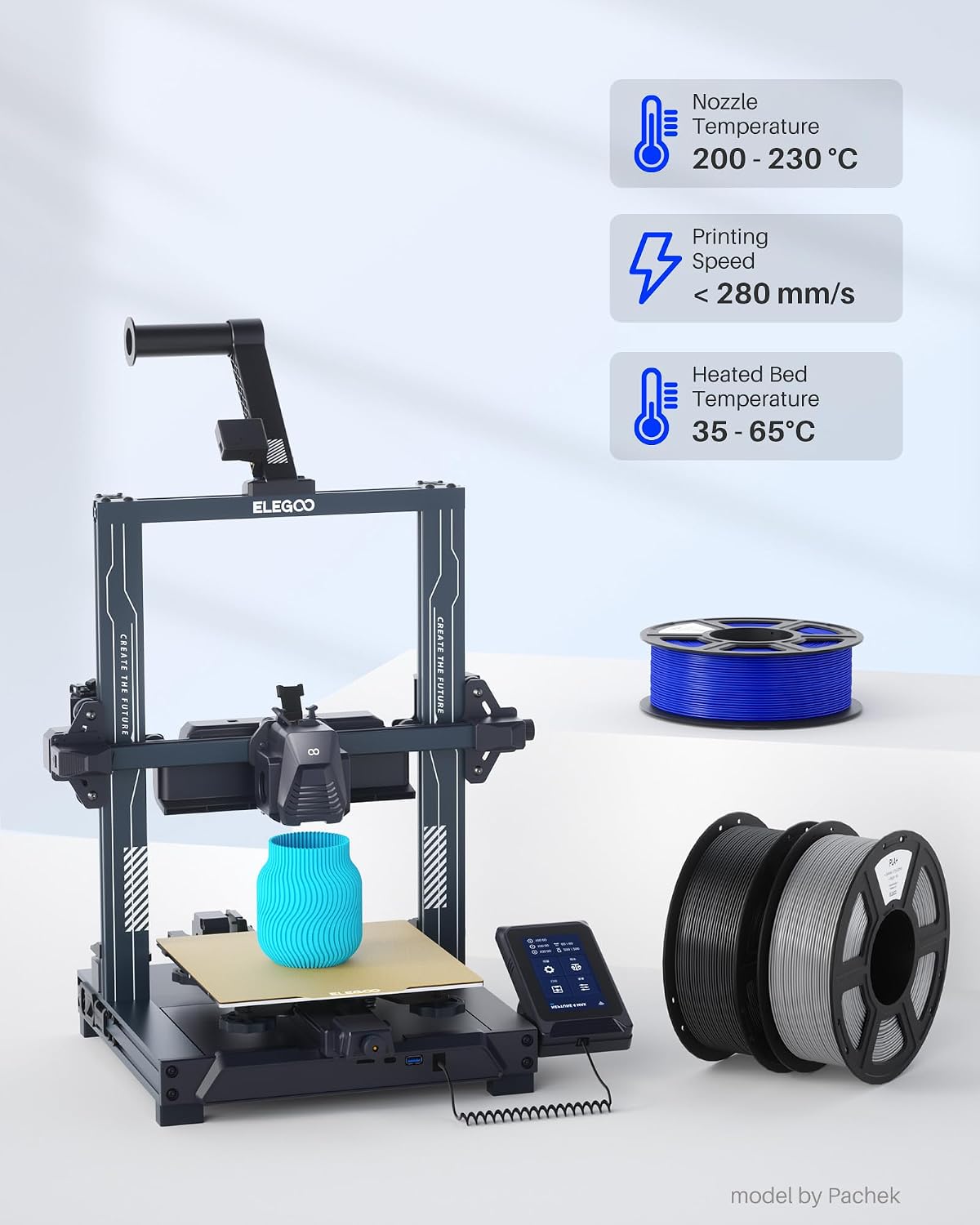 Thumbnail 4 de ELEGOO PLA+ Filament 1.75mm Orange 1kg