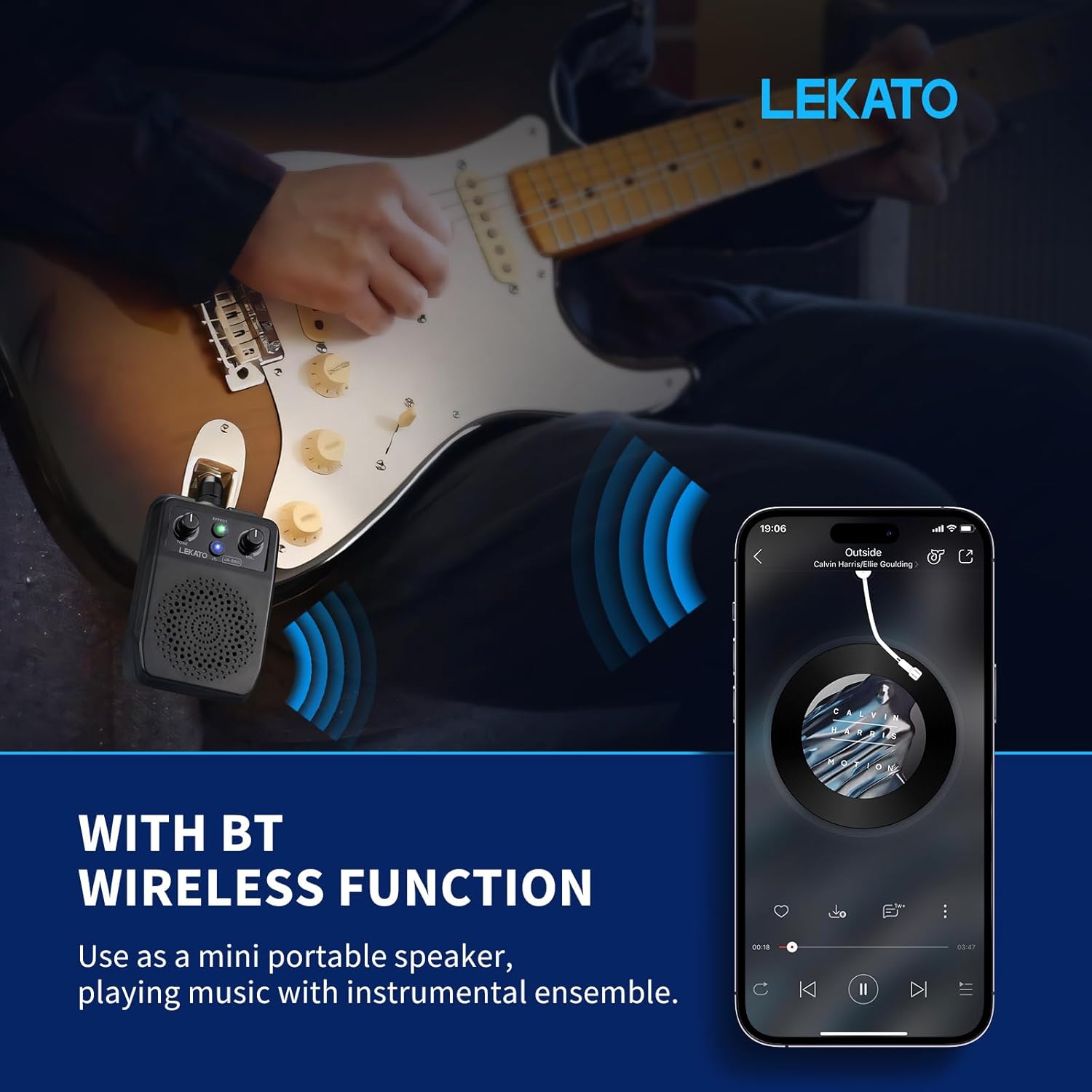 Thumbnail 2 de LEKATO Portable Guitar Amp 5W review: compact practice power with Bluetooth and 4 built‑in effects
