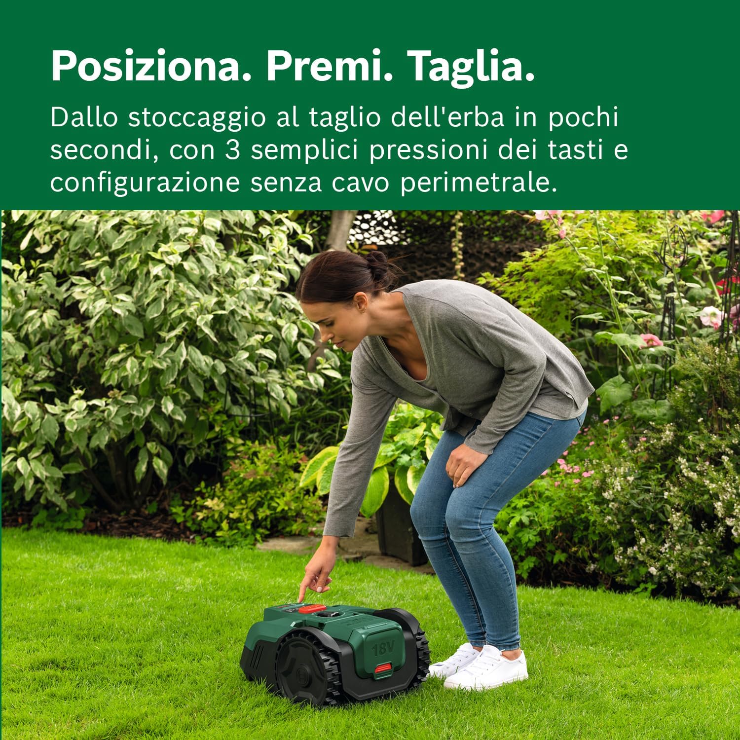 Thumbnail 3 de Bosch VISIMOW 18V-100 robot rasaerba a batteria per prati fino a 100 m² (taglio 16 cm, 20–60 mm)