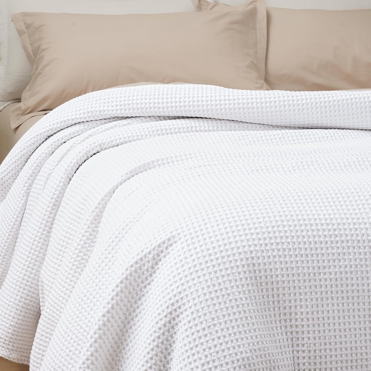 Thumbnail 6 de PHF 100% Cotton Waffle Weave Blanket (Double 150 x 200 cm) – Oeko-Tex Certified, Lightweight and Breathable