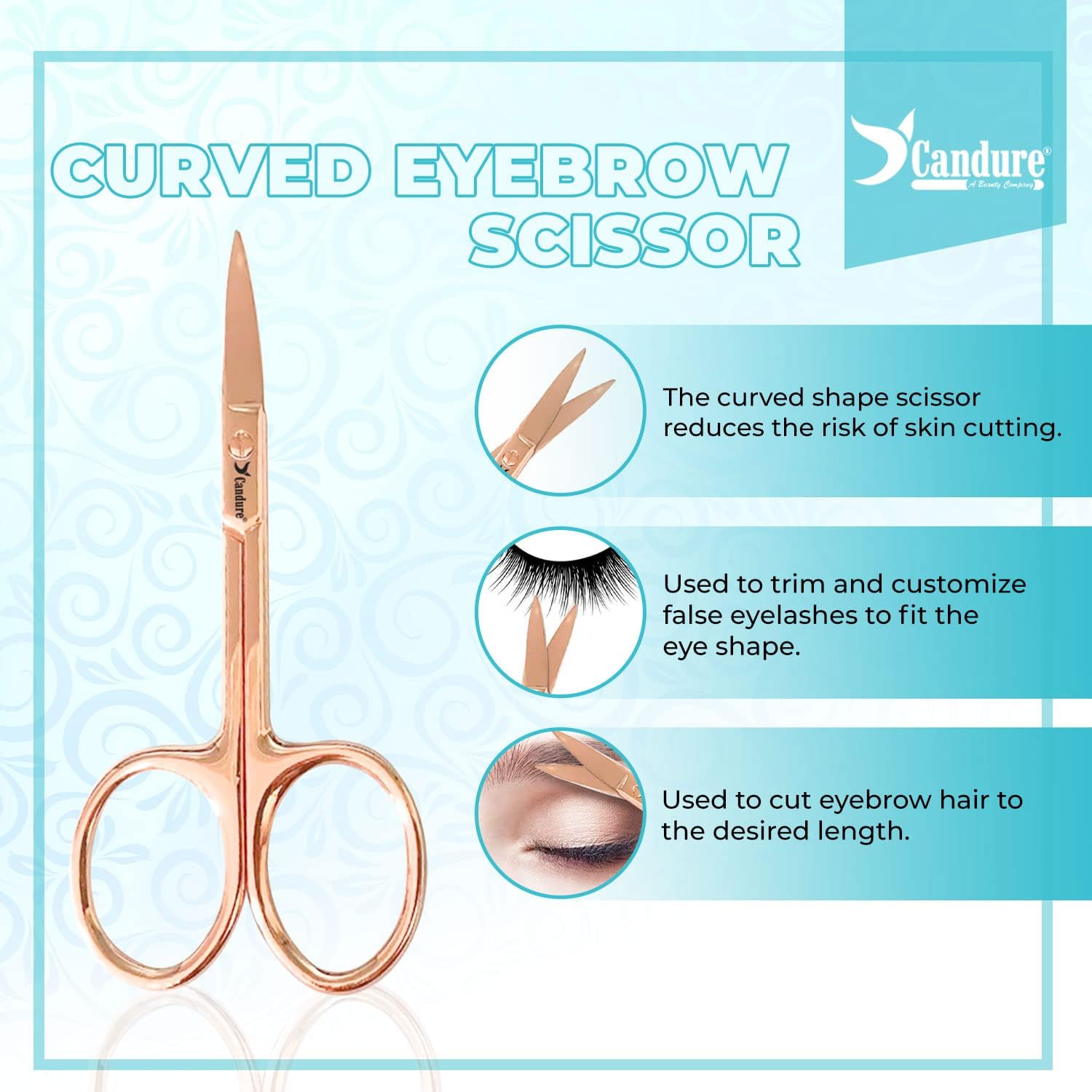 Detalle de Candure Tweezers set for eyebrows, 6pc
