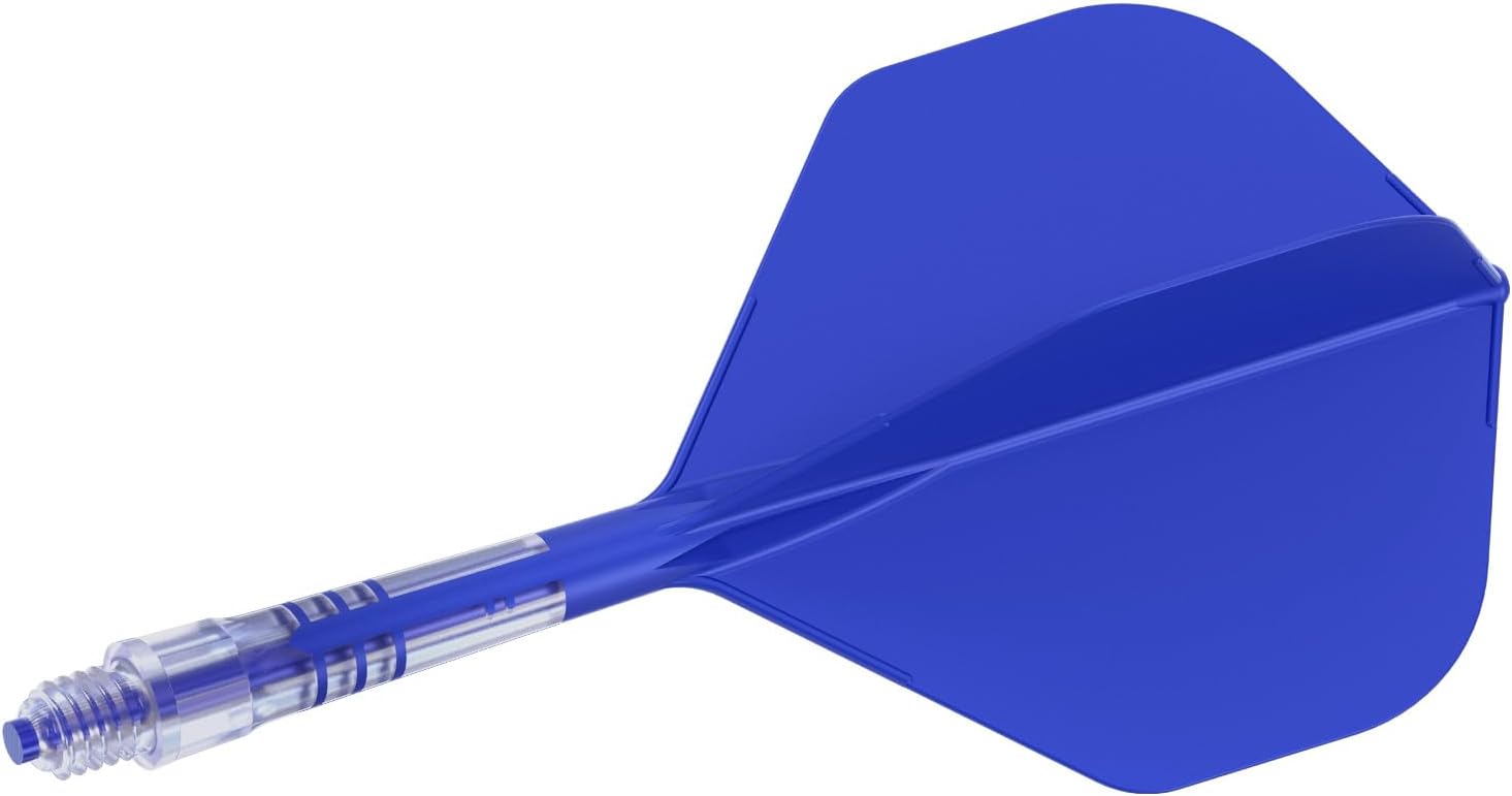 Detalle de CUESOUL ROST T19 carbon integrated dart shaft set (3) with red big standard flights