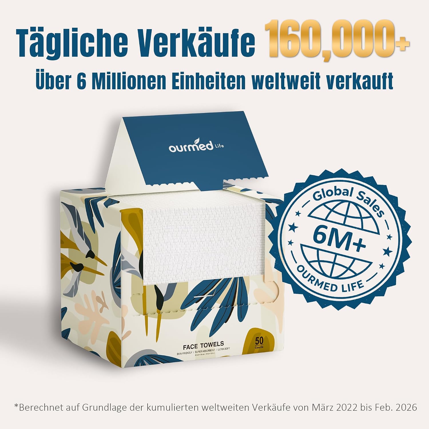 Thumbnail 1 de Ourmed Life Einweg-Gesichtstuch 25,4 x 30,5 cm