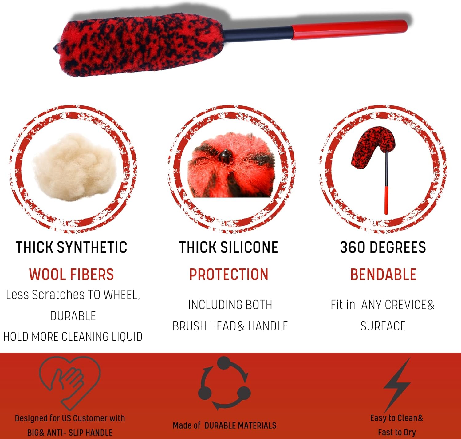 Detalle 2 de oesee Professional Wheel Brush Kit 4-Pack 🧽