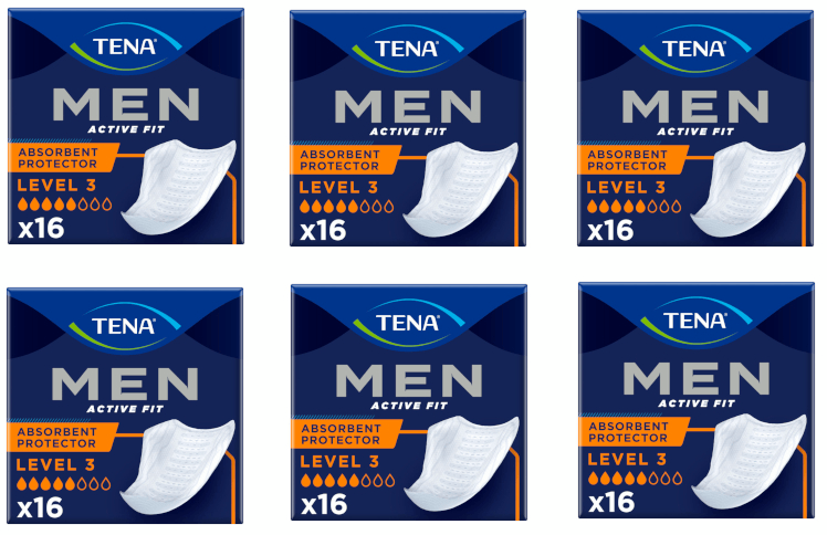 TENA Men Level 3, Incontinencia, Pack de 6x16 unidades 🚻