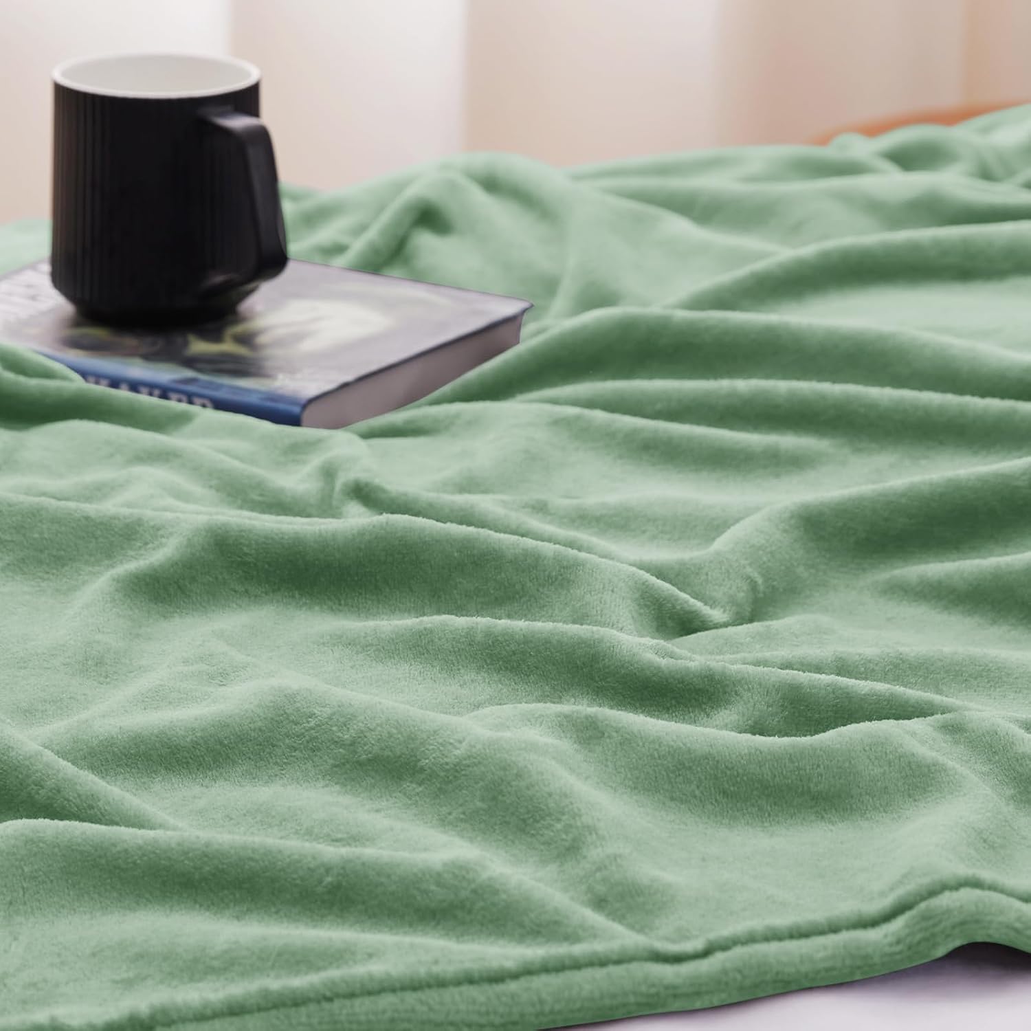 Thumbnail 6 de WAVVE Kuscheldecke Flauschig Decke Fleecedecke 150x200 cm – Grüne, weiche Sofaüberwurf XL