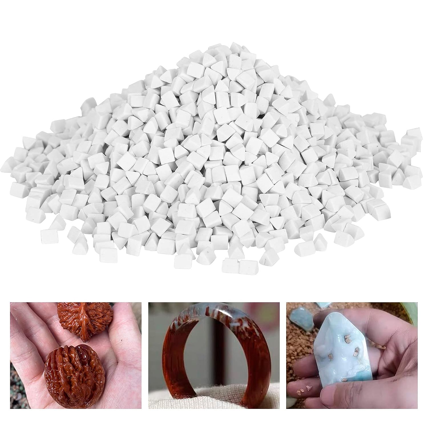 Detalle 2 de Yosoo Health Gear Yosoo Health Geare7pcoba4kq keramische polijstmedia, 4 mm, 500 g