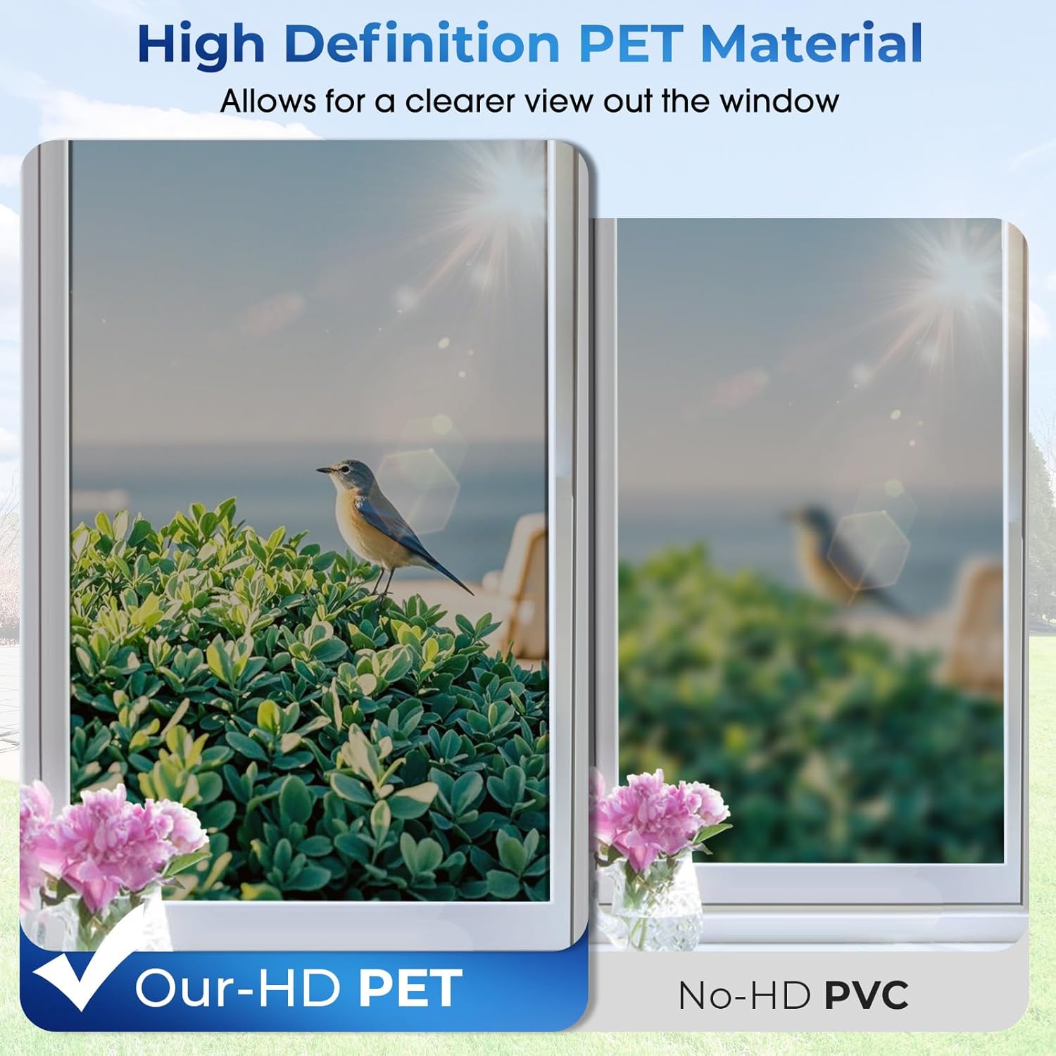 Thumbnail 5 de Beautysaid One Way Window Film Daytime Privacy with Reflective Mirror (Silver, 45x200cm)