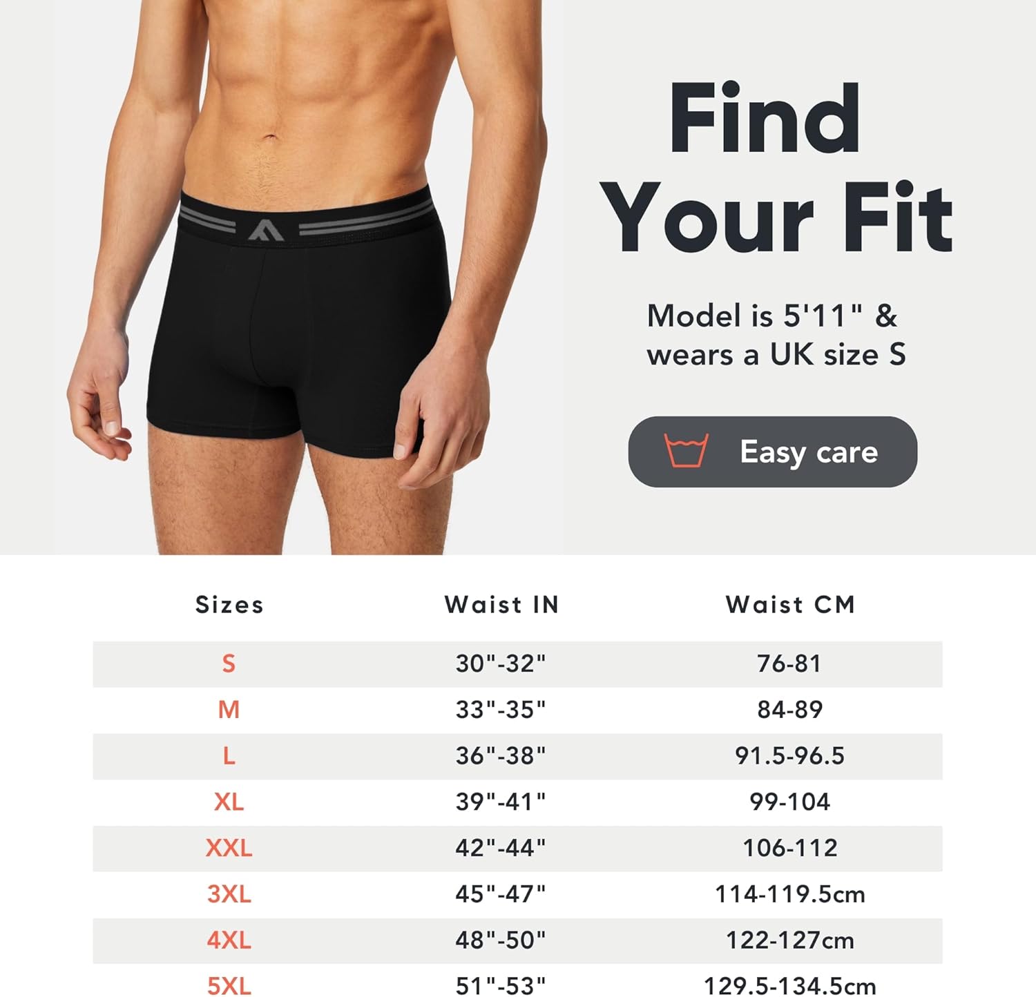 Detalle de FM London Lot de 5 Boxers très Doux en Bambou – sans étiquette, coupe élastique pour homme