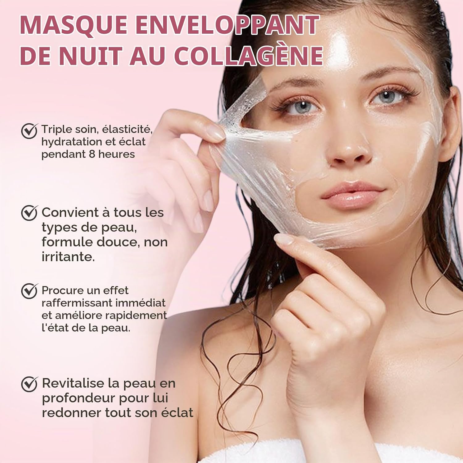 Thumbnail 1 de RoongDuuDll collageen-nachtmasker, afpelbaar, 2 x 75 ml met gelborstels