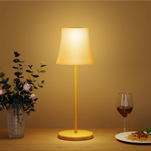 Detalle de Suright LED Tischlampe Kabellos – Akku Tischleuchte mit 3 Farbmodi & RGB