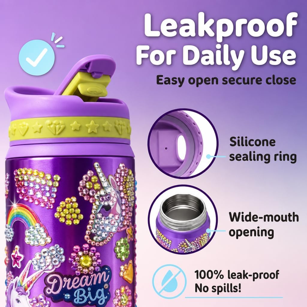 Thumbnail 4 de Purple Ladybug Water Bottle Decorating Kit