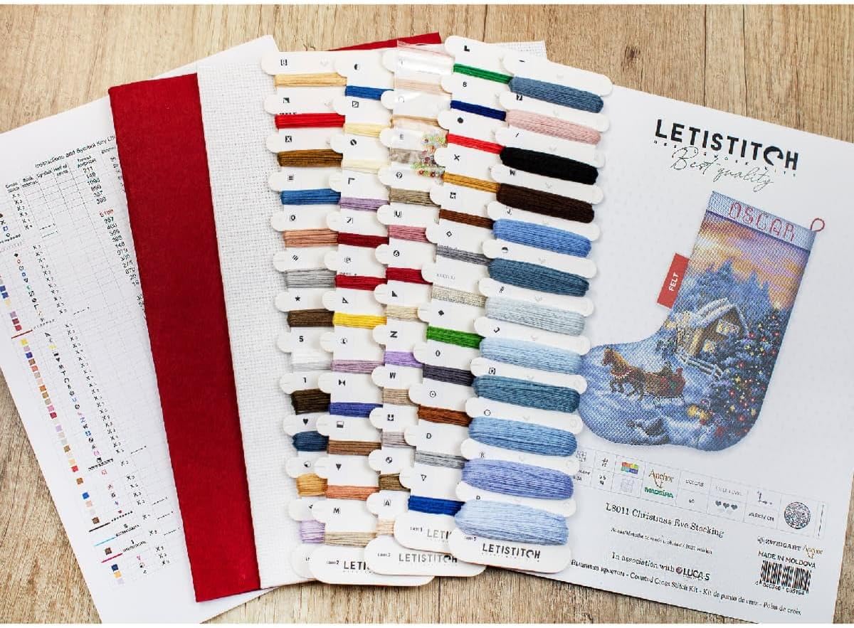 Detalle 2 de Letistitch L8011 – zestaw do haftu krzyżykowego, 24,5 × 37 cm, 60 kolorów