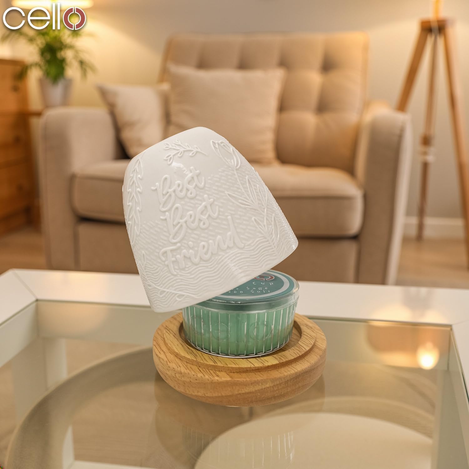 Thumbnail 6 de Porcelain Tall Tealight Holder Dome by Cello — 3D lithophane tealight glow for LED or real candles
