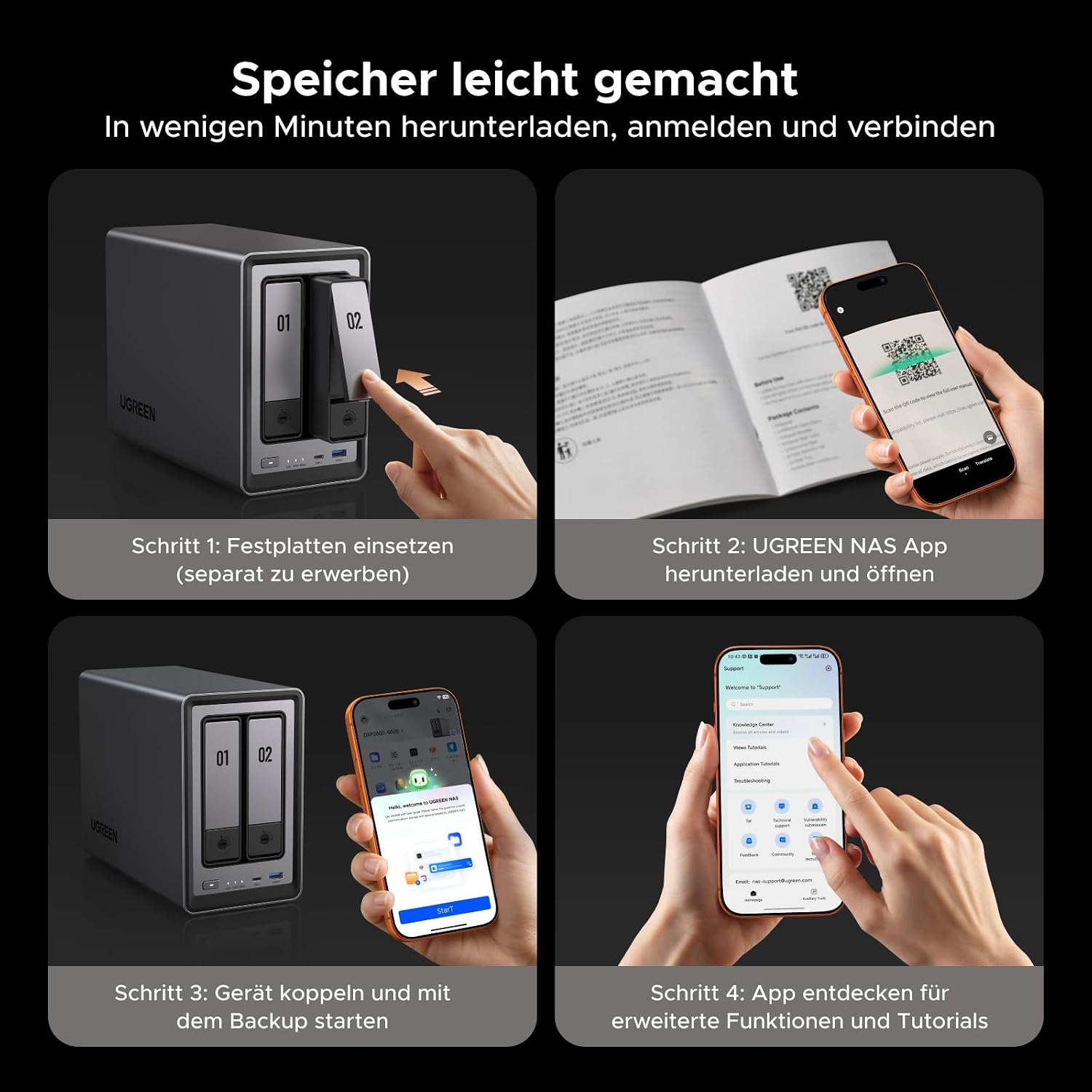 Thumbnail 6 de UGREEN NASync DXP2800: 2-Bay Desktop-NAS mit Intel N100 – Speicher lokal verwalten und sichern