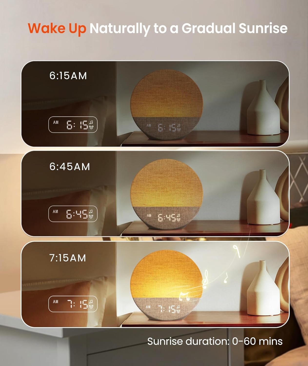 Detalle de Dreamegg Sunrise 1 Sonnenaufgang Wecker