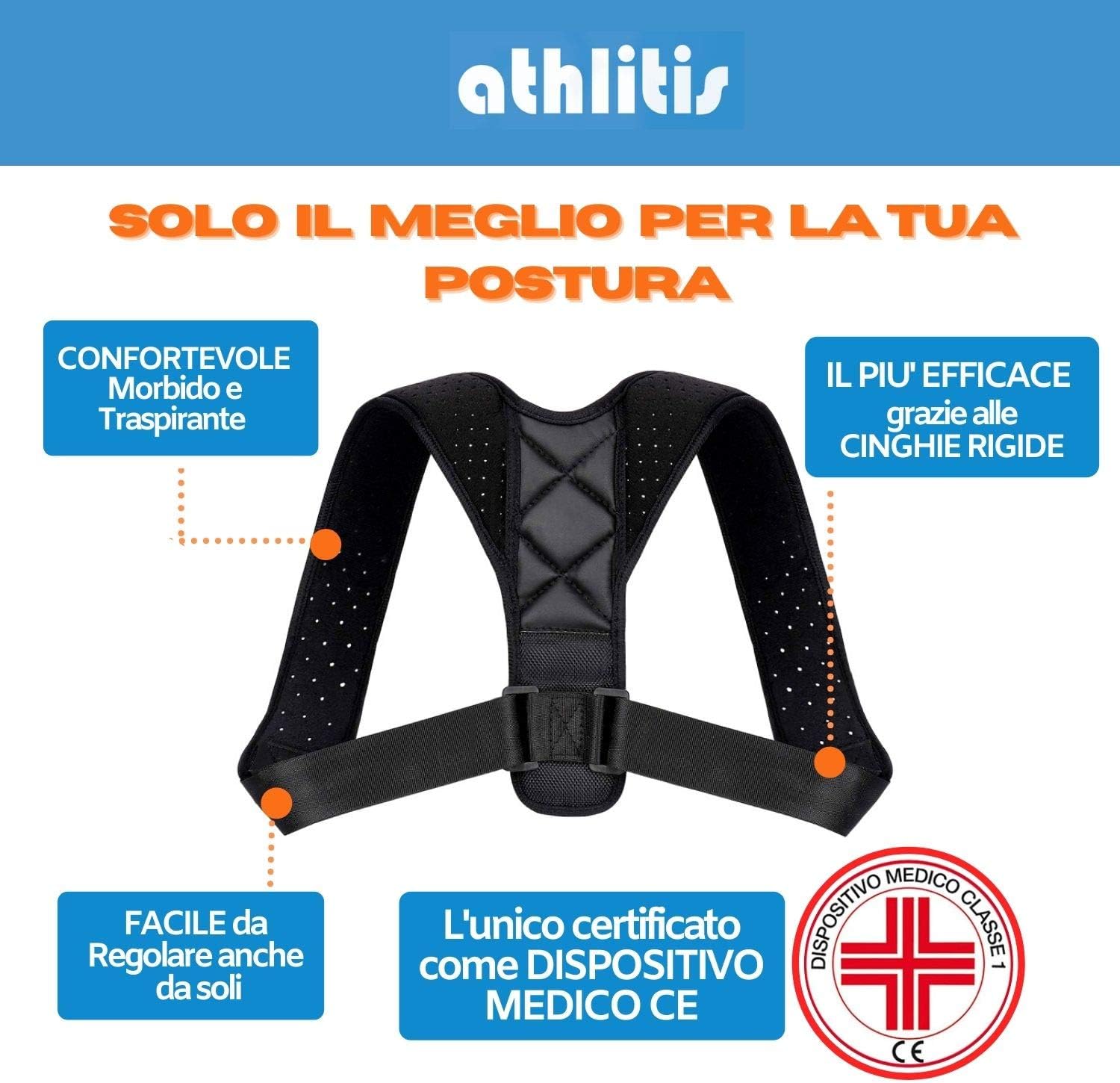 Detalle de Correttore postura athlitis CE, 85-115 cm