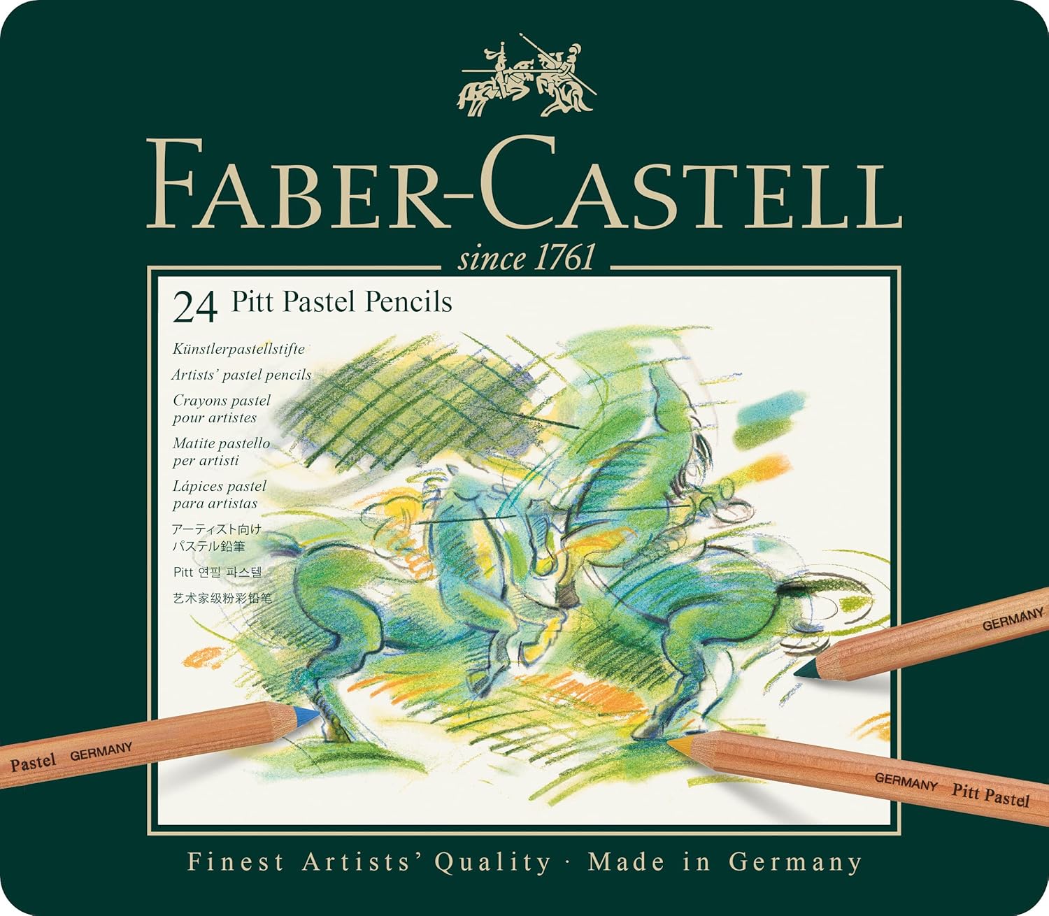 Thumbnail 1 de Faber-Castell Pitt Pastel Crayon, Boîte Métal de 24 – un choix fiable pour l’expression artistique