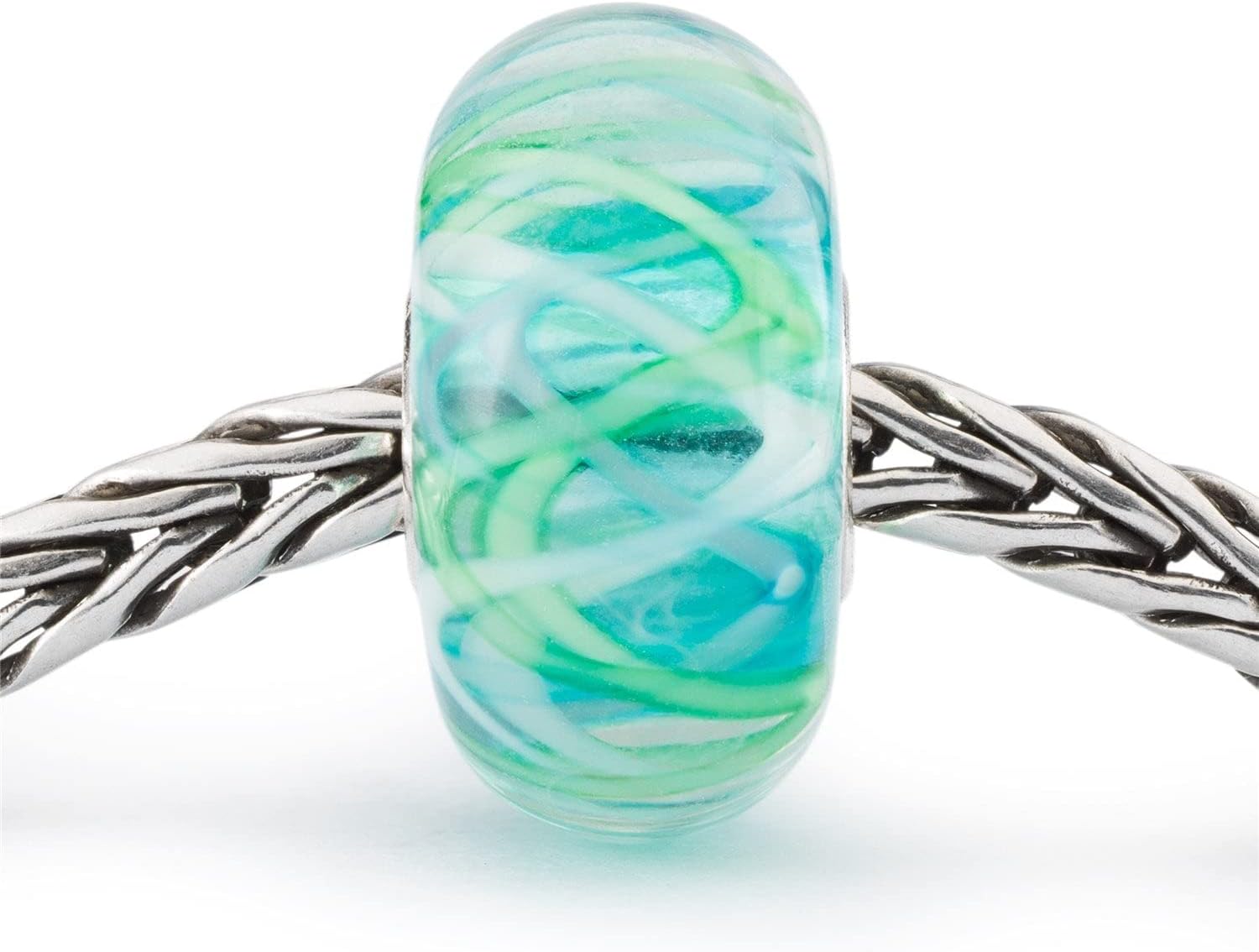 Detalle de Trollbeads Palazzo del ghiaccio (TGLBE-20364) – Bead in vetro blu, misura unica