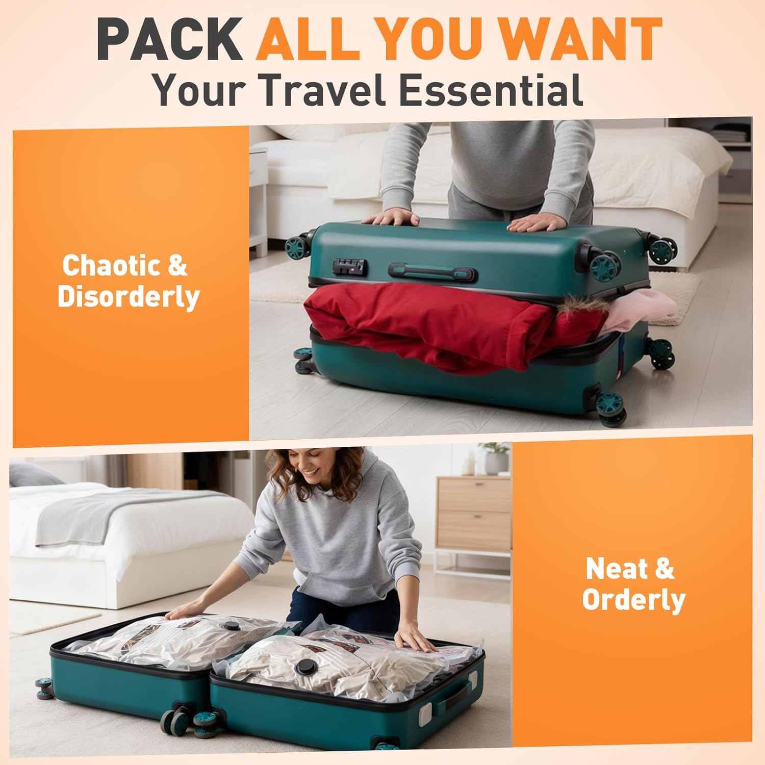 Thumbnail 5 de TJ-Ocean 12-Pack Vacuum Storage Bags with Portable Wireless Electric Pump