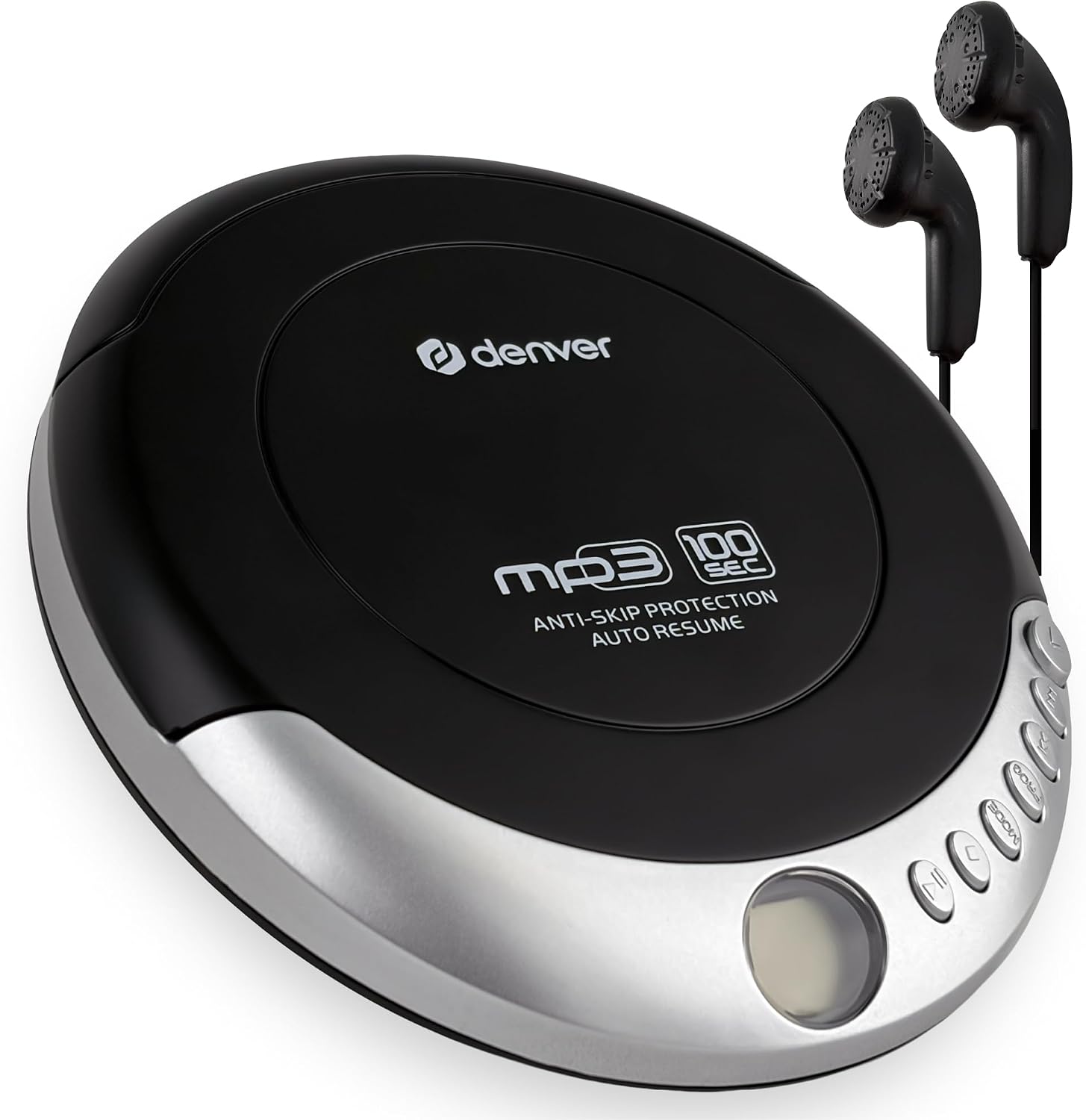 Detalle de Denver DMP-391 Lettore CD Portatile: Walkman con Anti-Shock, Bass Boost e cuffie incluse