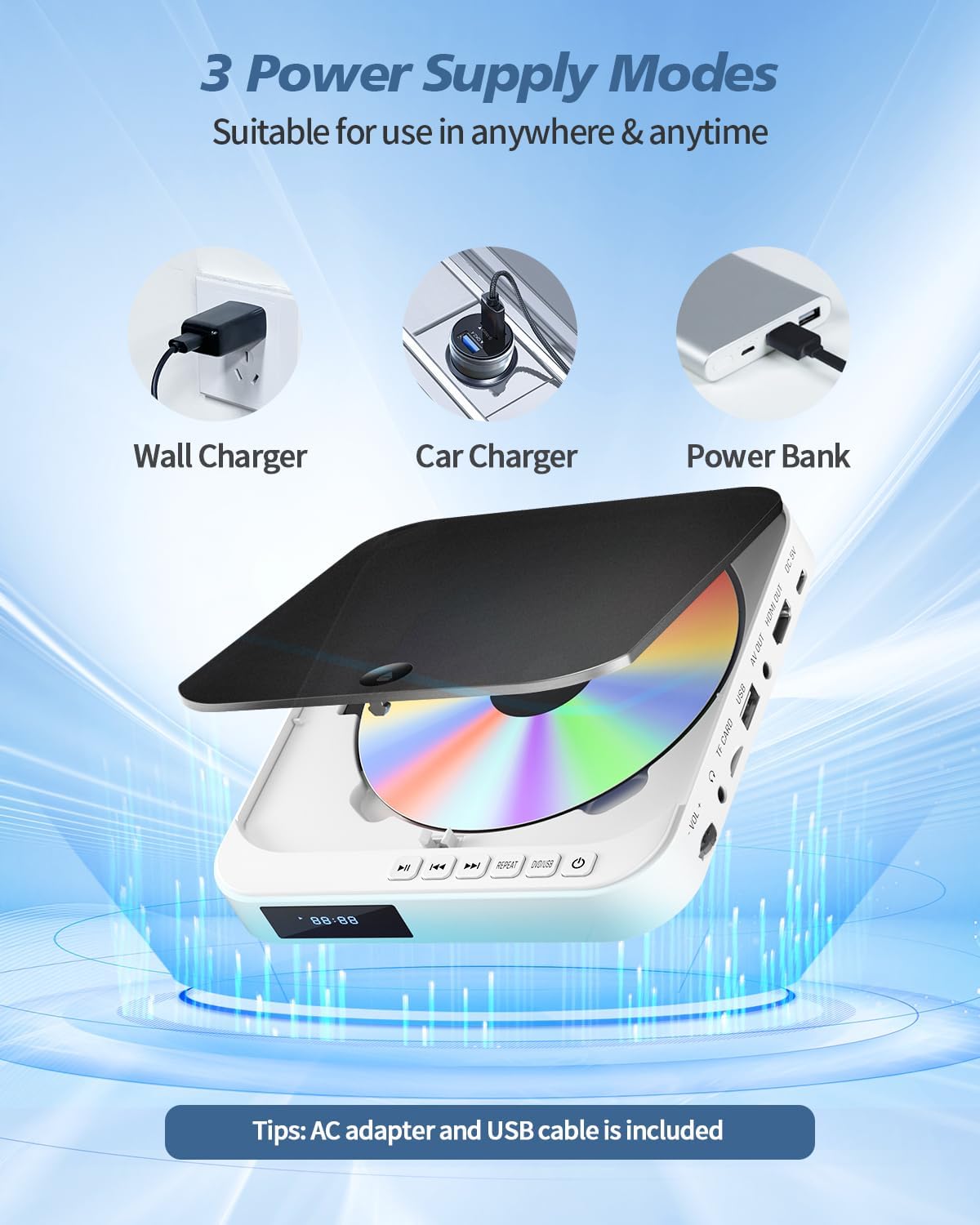 Detalle 2 de DESOBRY HDMI DVD Player: All-Region, 1080P Mini with HDMI/AV Output