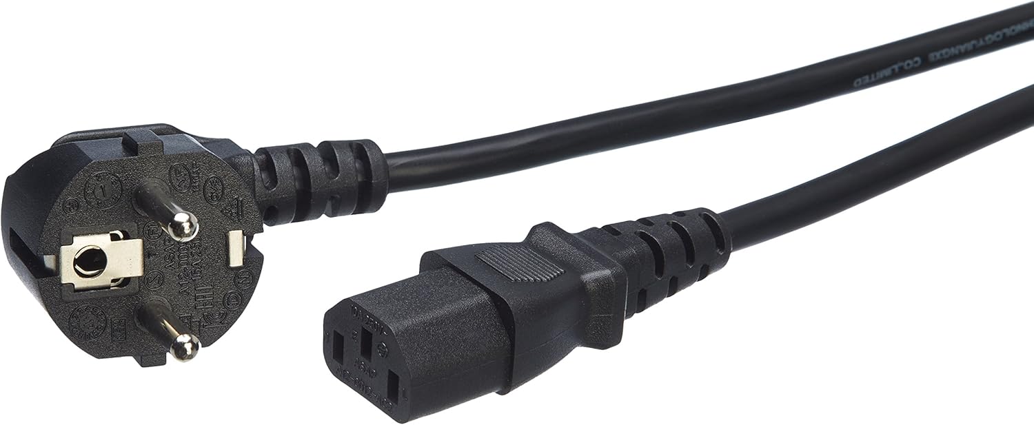 Thumbnail 4 de Amazon Basics Netzkabel – 3 m, Schwarz (CEE 7/7 auf IEC320C13)