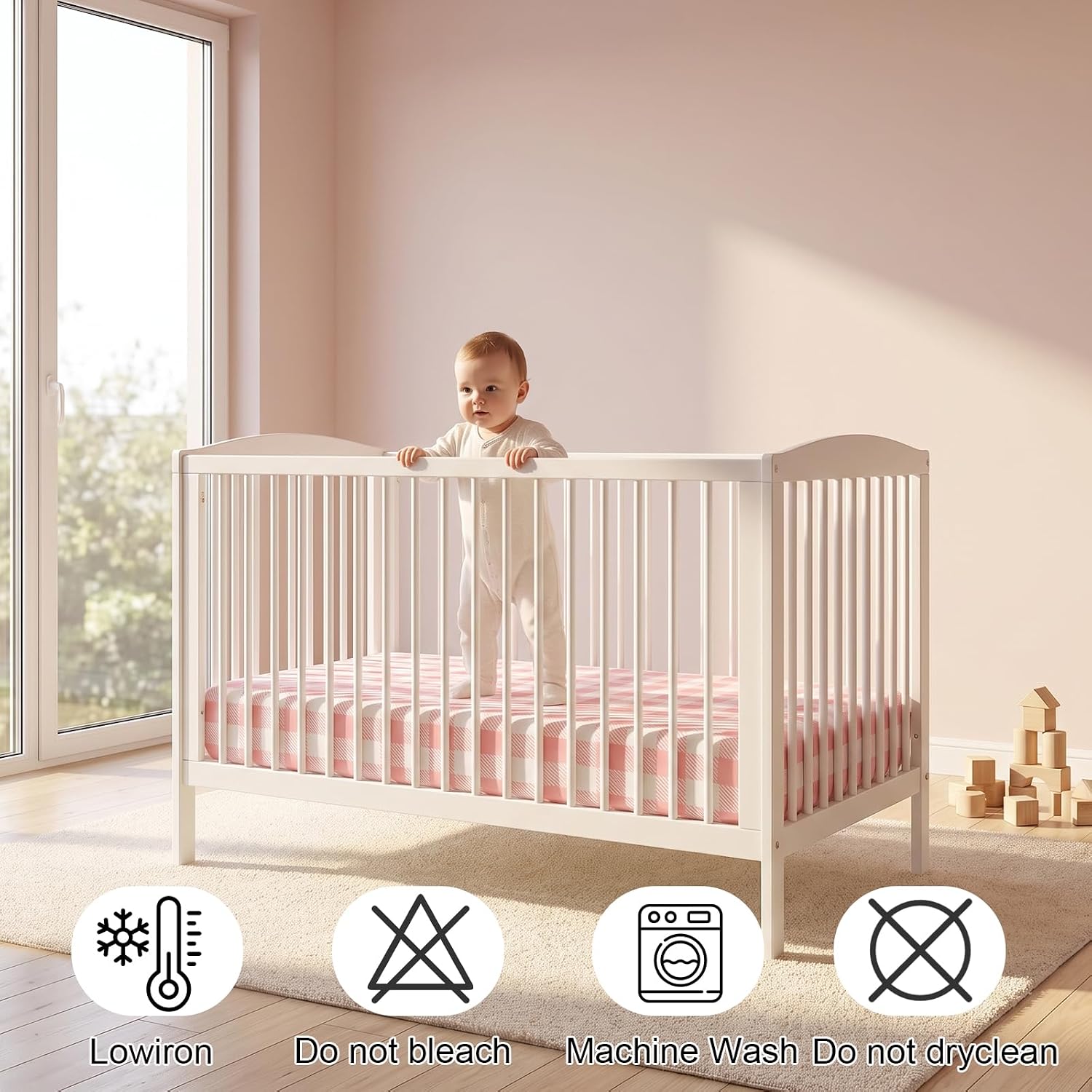 Detalle de Baby Crib Sheets 2-Pack, Microfiber