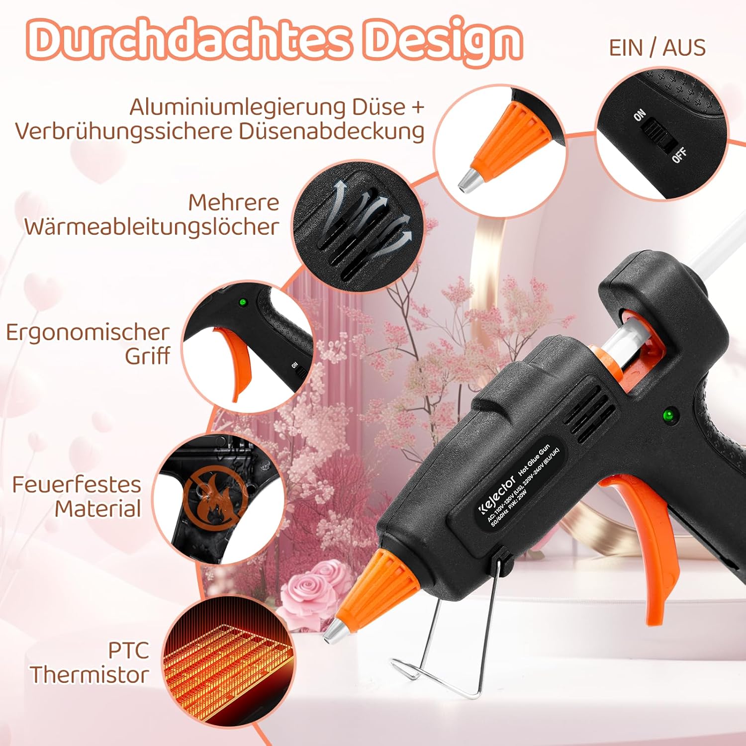 Detalle 2 de Kejector Feuerfest Heißklebepistole 20W