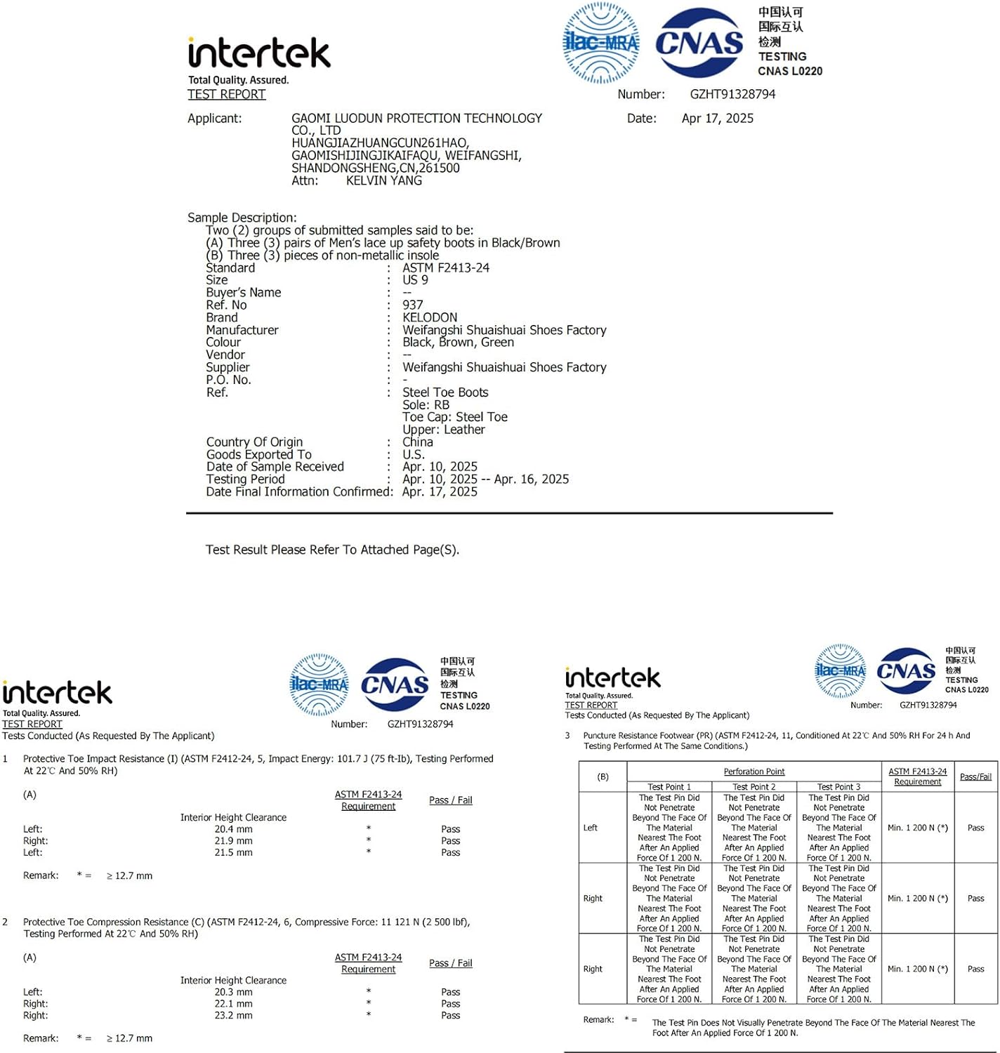 Thumbnail 4 de KELODON 6 Inch Waterproof Steel Toe Work Boots 👢