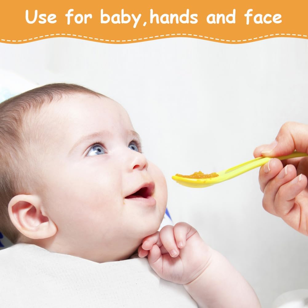 Detalle de Aomig Lingettes Lavables Éponge pour Bébé – Serviettes Réutilisables Coton Terry 20x20 cm