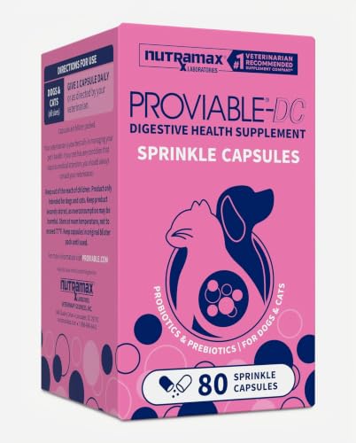 Thumbnail 11 de Nutramax Proviable Probiotics + Prebiotics for Dogs & Cats, 80 Capsules