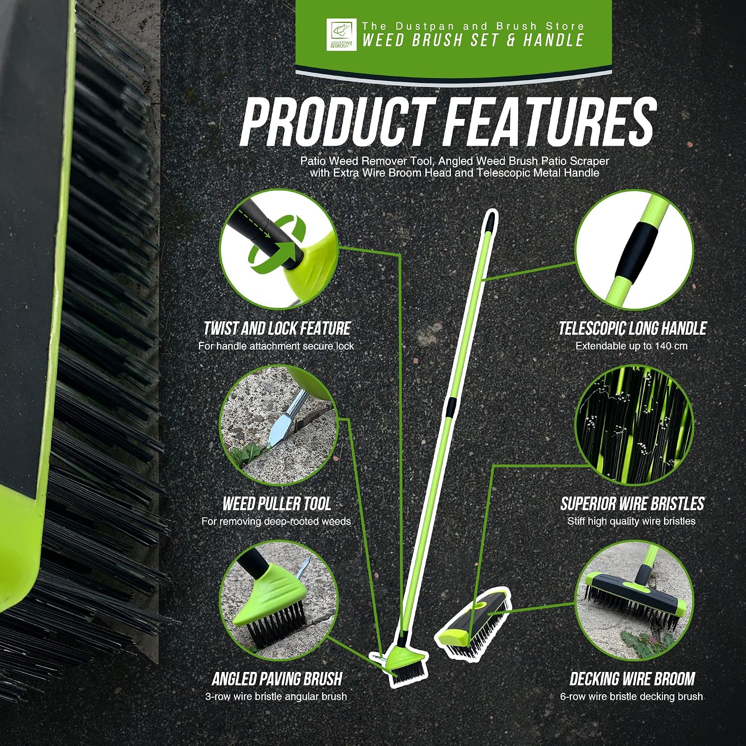 Thumbnail 1 de Weed Remover tool 2 brush set 80-140cm